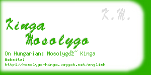 kinga mosolygo business card